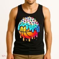 Ice Cream Basketball Drip Basketball Stuff Tank Top thumb 3