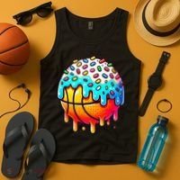 Ice Cream Basketball Drip Basketball Stuff Tank Top thumb 4