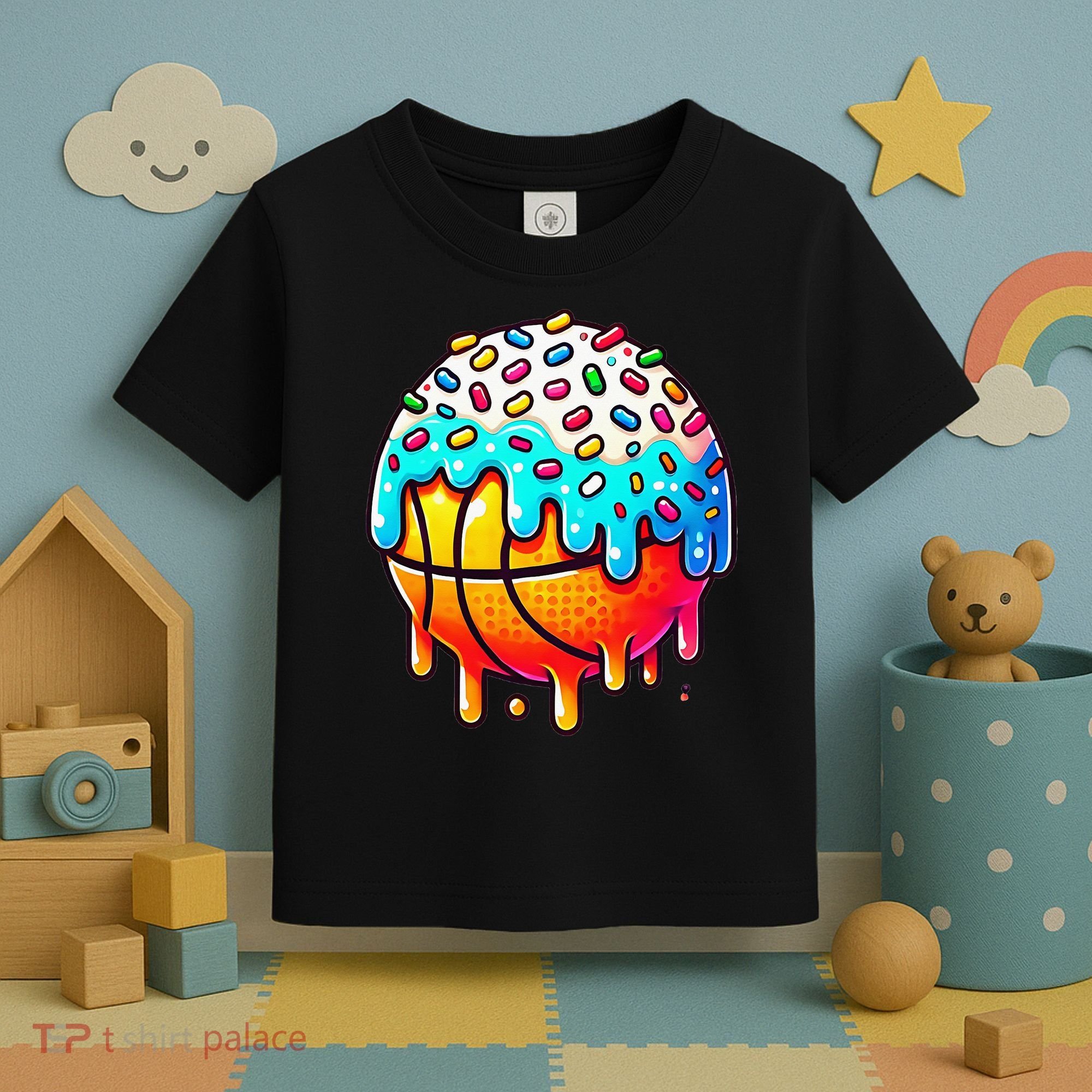 Ice Cream Basketball Drip Basketball Stuff Toddler T-Shirt