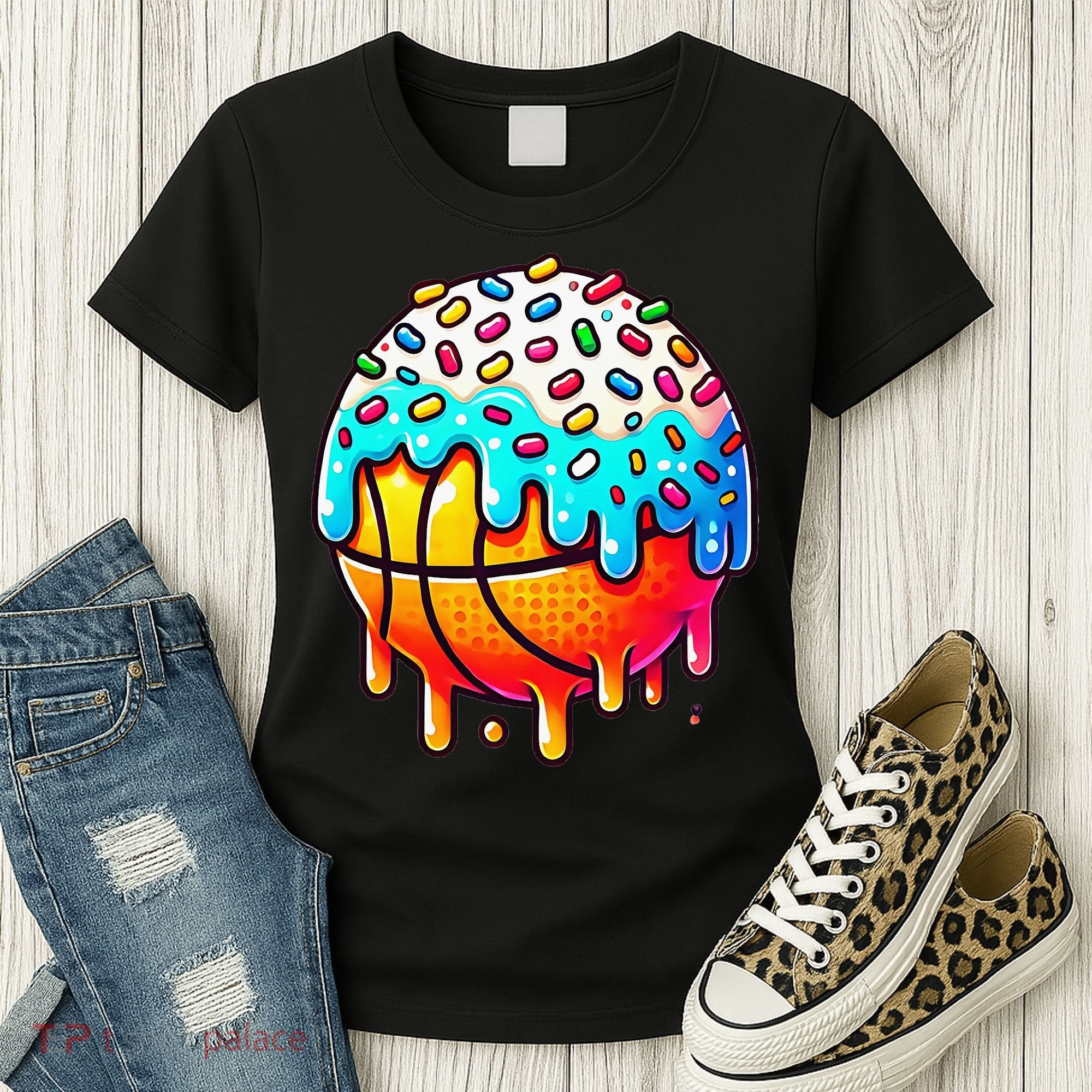 Ice Cream Basketball Drip Basketball Stuff Women's T-Shirt