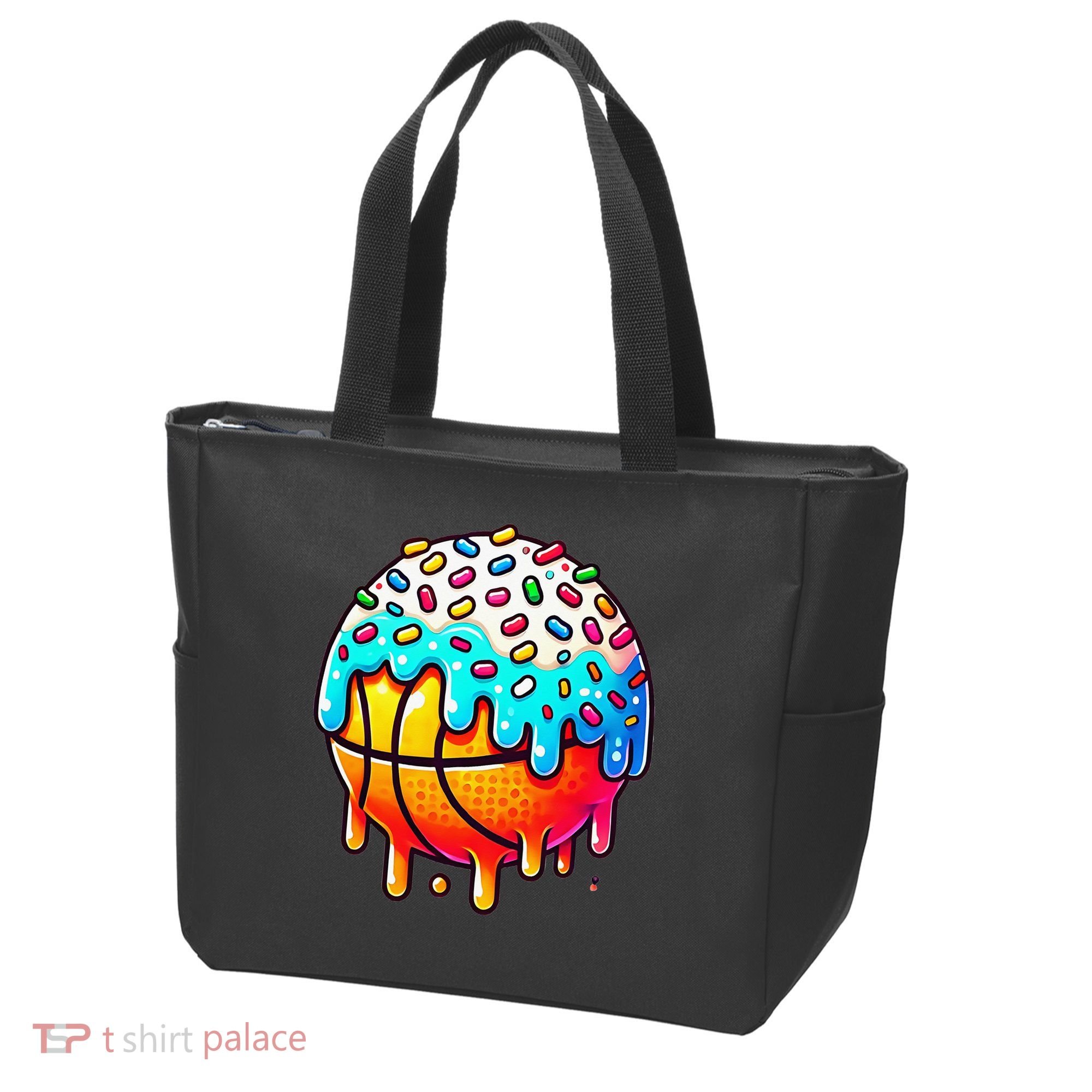 Ice Cream Basketball Drip Basketball Stuff Tote Bag