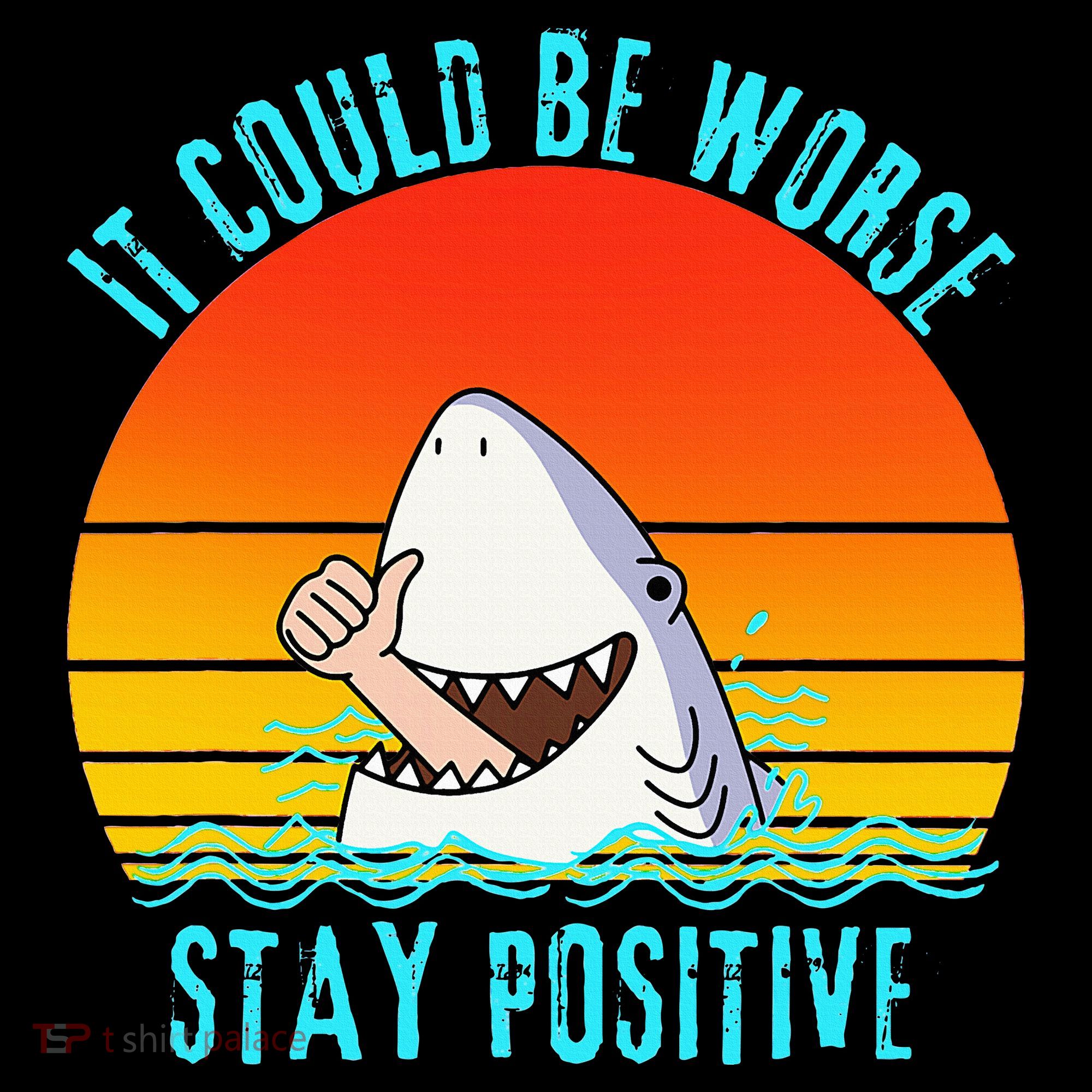 It Could Be Worse Stay Positive Vibes Funny Women's Hoodie