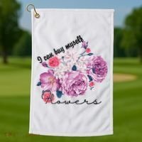 I Can Buy Myself Flowers Floral Self Love Golf Towel thumb 1