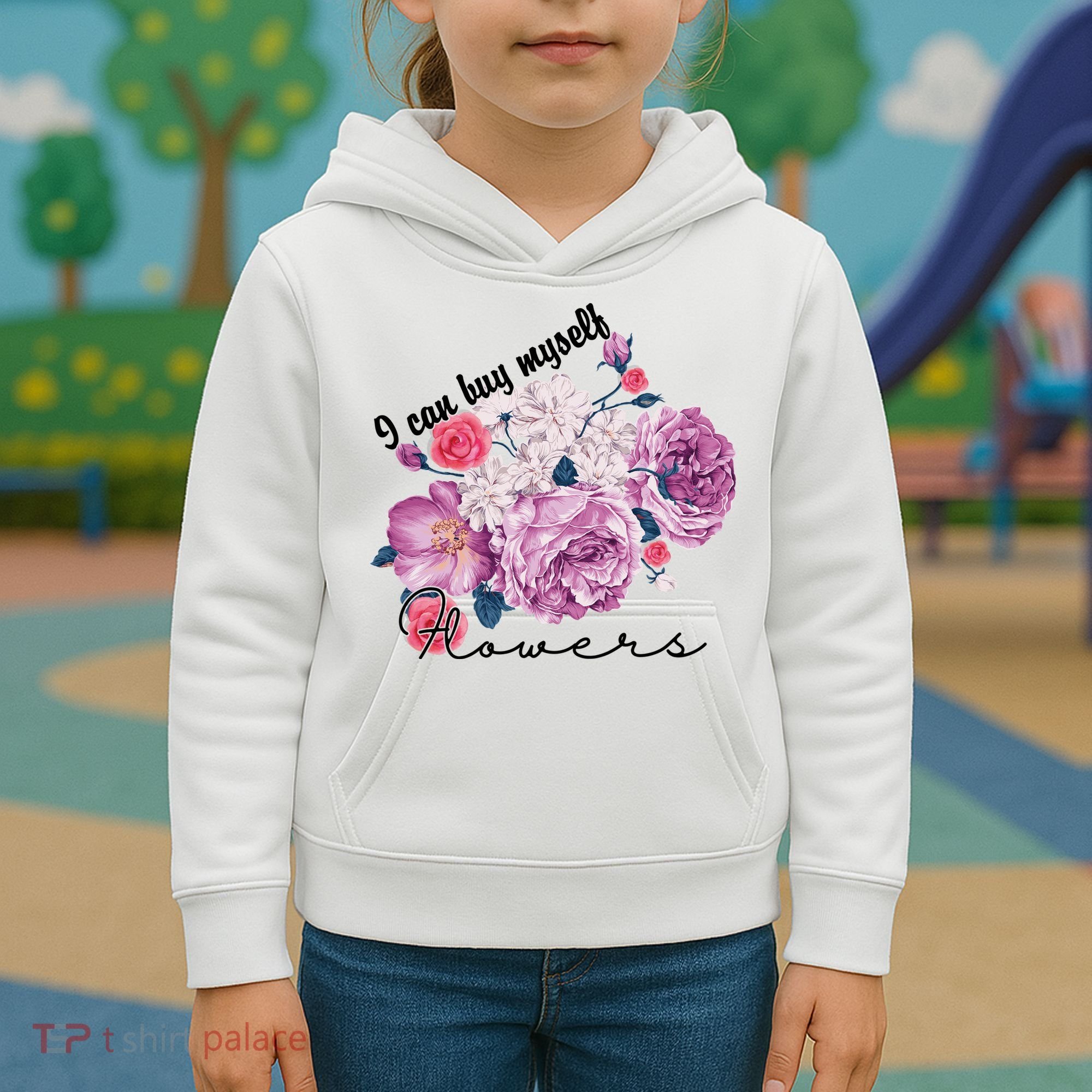 I Can Buy Myself Flowers Floral Self Love Kids Hoodie