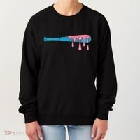 Ice Cream Baseball Bat With Baseball Sprinkles Drip Women's Sweatshirt thumb 0