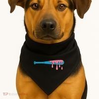 Ice Cream Baseball Bat With Baseball Sprinkles Drip USA-Made Doggie Bandana thumb 1