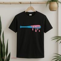 Ice Cream Baseball Bat With Baseball Sprinkles Drip T-Shirt thumb 2