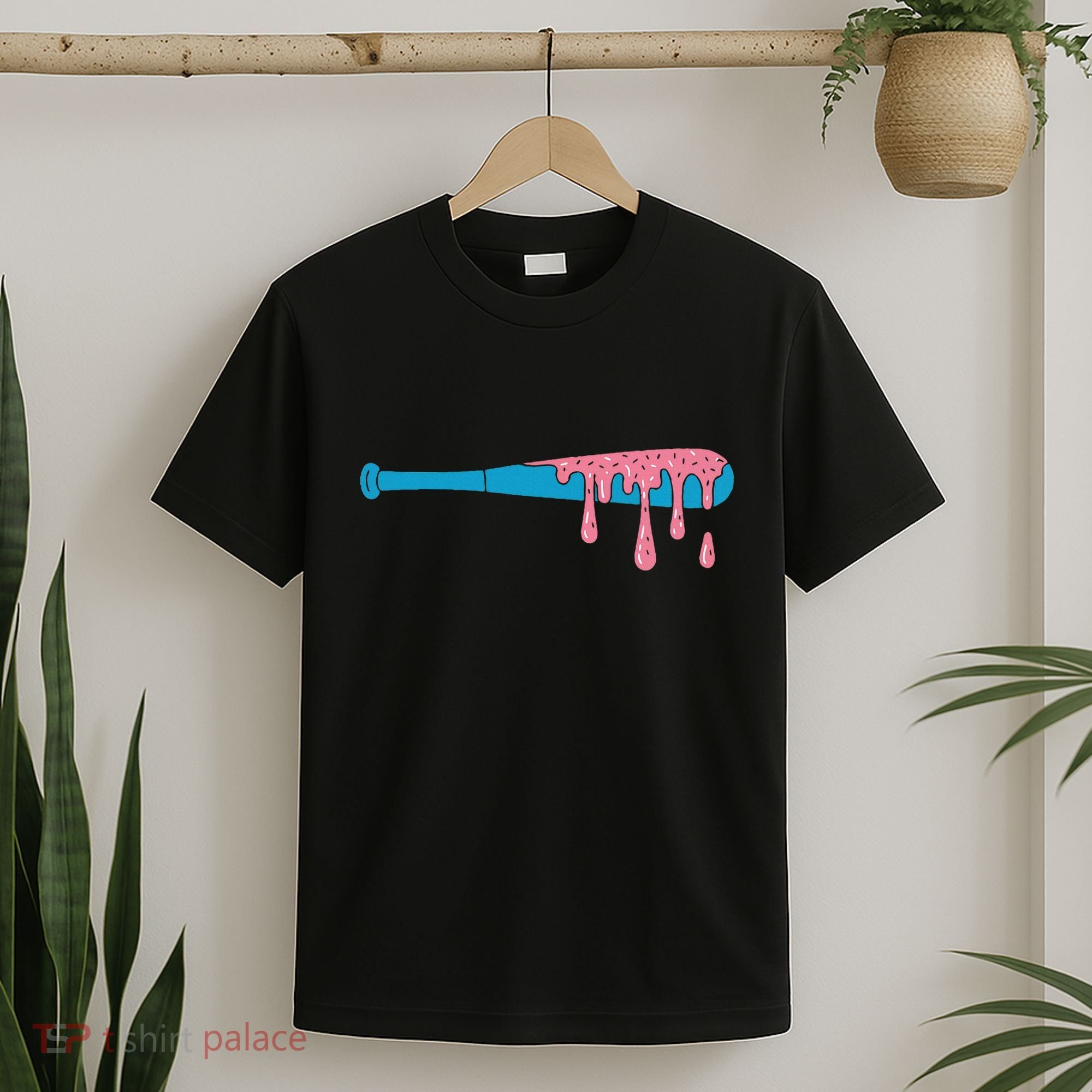 Ice Cream Baseball Bat With Baseball Sprinkles Drip T-Shirt