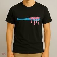 Ice Cream Baseball Bat With Baseball Sprinkles Drip T-Shirt thumb 3