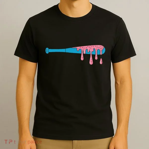 Ice Cream Baseball Bat With Baseball Sprinkles Drip T-Shirt