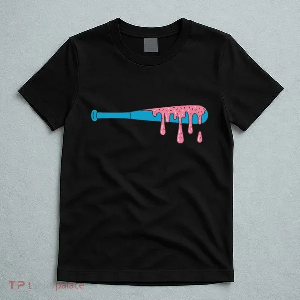 Ice Cream Baseball Bat With Baseball Sprinkles Drip T-Shirt