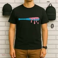 Ice Cream Baseball Bat With Baseball Sprinkles Drip T-Shirt thumb 6