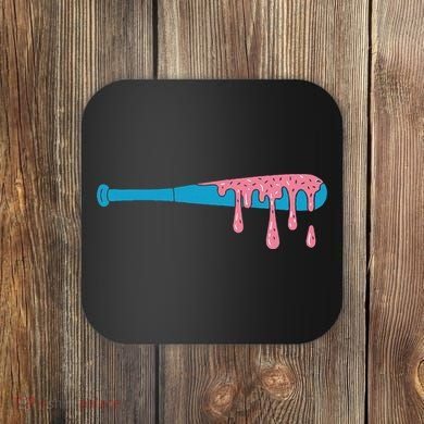 Ice Cream Baseball Bat With Baseball Sprinkles Drip Coaster