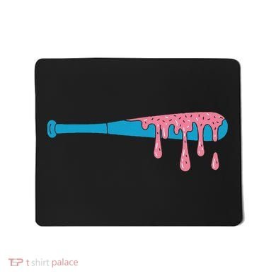 Ice Cream Baseball Bat With Baseball Sprinkles Drip Mousepad