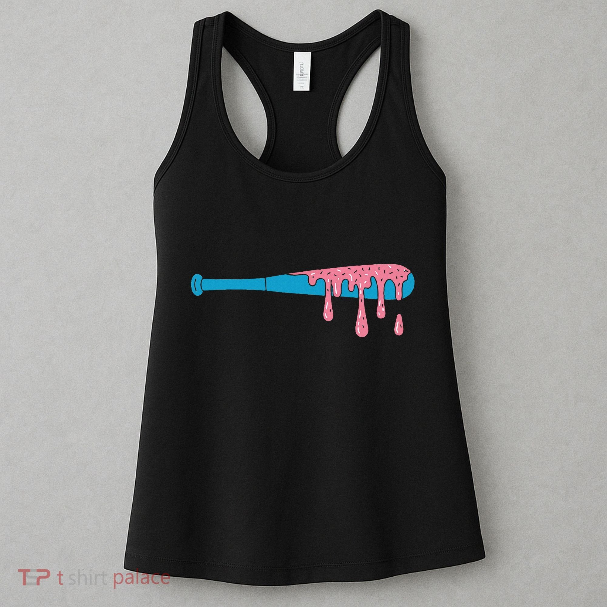 Ice Cream Baseball Bat With Baseball Sprinkles Drip Women's Tank Top