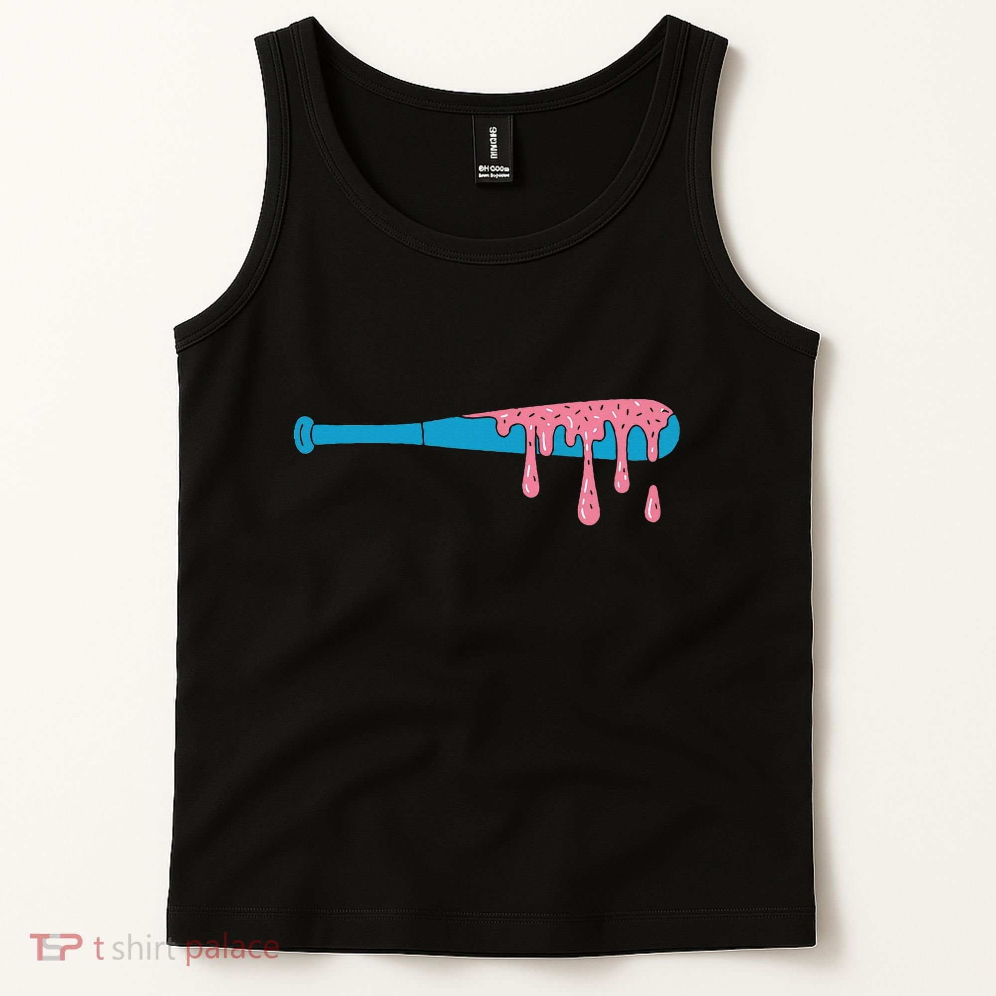Ice Cream Baseball Bat With Baseball Sprinkles Drip Tank Top