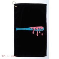 Ice Cream Baseball Bat With Baseball Sprinkles Drip Golf Towel thumb 0