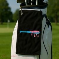 Ice Cream Baseball Bat With Baseball Sprinkles Drip Golf Towel thumb 2