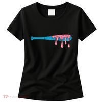 Ice Cream Baseball Bat With Baseball Sprinkles Drip Women's T-Shirt thumb 0