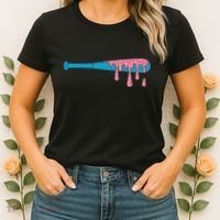 Ice Cream Baseball Bat With Baseball Sprinkles Drip Women's T-Shirt thumb 2