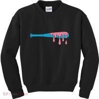 Ice Cream Baseball Bat With Baseball Sprinkles Drip Kids Sweatshirt thumb 0