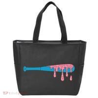 Ice Cream Baseball Bat With Baseball Sprinkles Drip Tote Bag thumb 0