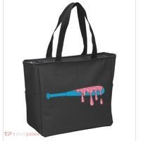 Ice Cream Baseball Bat With Baseball Sprinkles Drip Tote Bag thumb 2