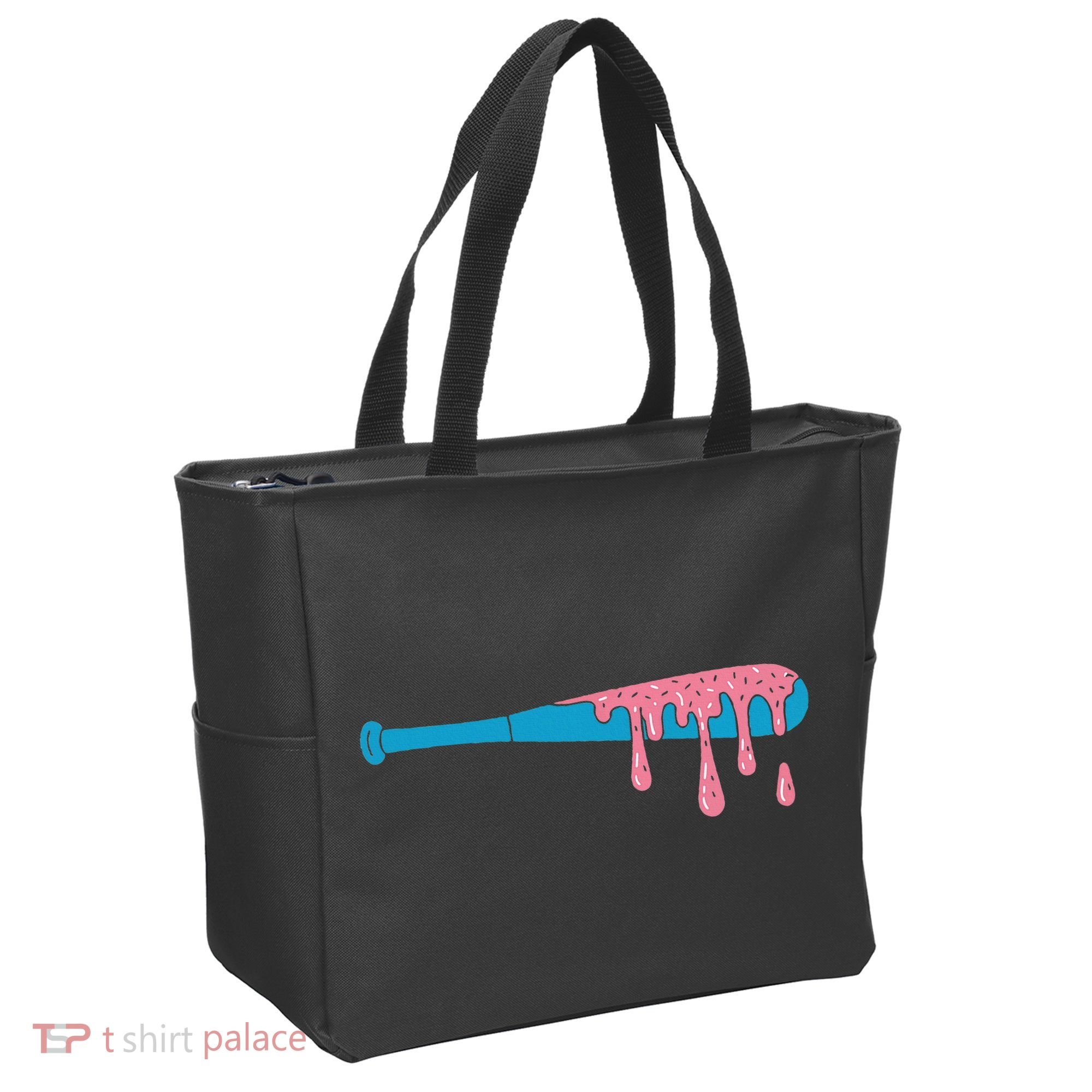 Ice Cream Baseball Bat With Baseball Sprinkles Drip Tote Bag