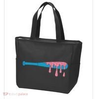 Ice Cream Baseball Bat With Baseball Sprinkles Drip Tote Bag thumb 3