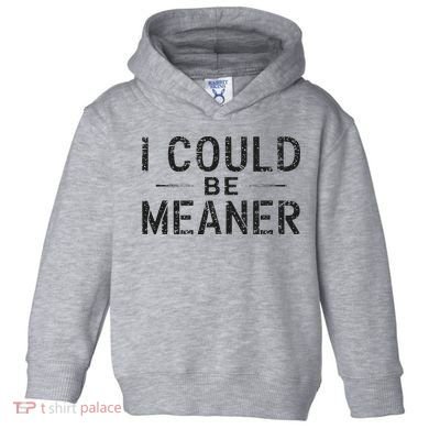 I Could Be Meaner Toddler Hoodie