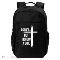I Cant But I Know A Guy Christian Faith Cross Backpack thumb 0