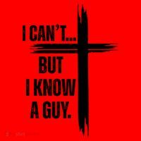I Cant But I Know A Guy Christian Faith Cross Santa Hat thumb 1