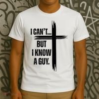 I Cant But I Know A Guy Christian Faith Cross T-Shirt thumb 3