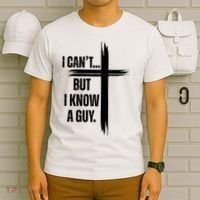 I Cant But I Know A Guy Christian Faith Cross T-Shirt thumb 6