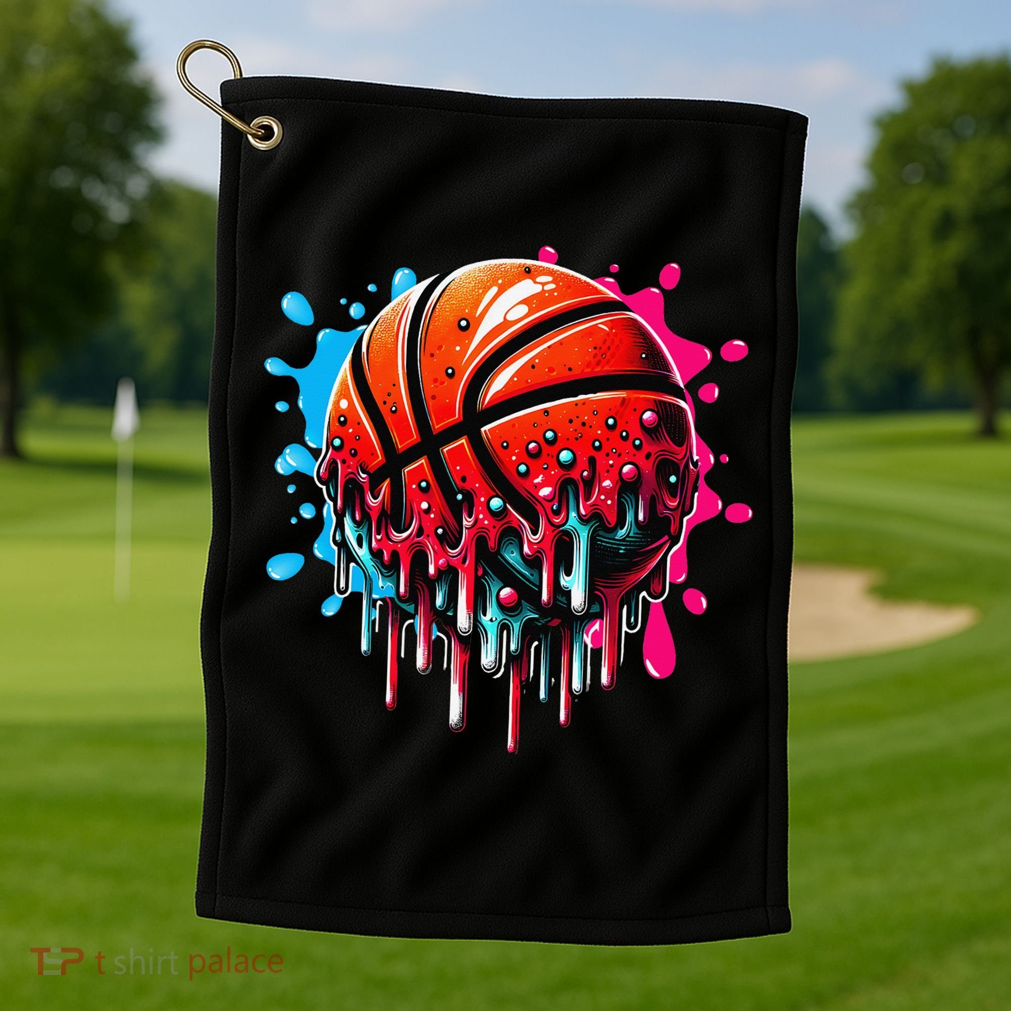 Ice Cream Basketball Drip Basketball Stuff Golf Towel