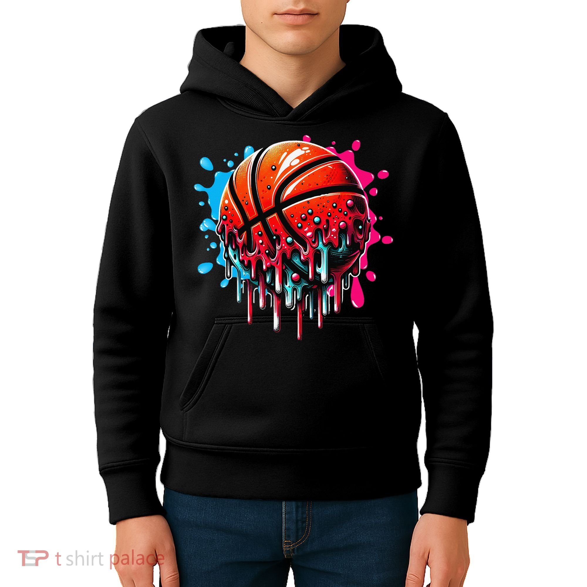 Ice Cream Basketball Drip Basketball Stuff Kids Hoodie