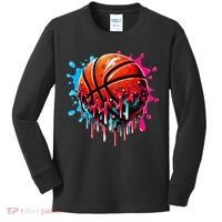 Ice Cream Basketball Drip Basketball Stuff Kids Long Sleeve Shirt thumb 0