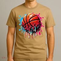 Ice Cream Basketball Drip Basketball Stuff T-Shirt thumb 3