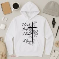 I Cant But I Know A Guy Jesus Cross Funny Christian God Hoodie thumb 3