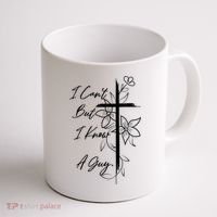 I Cant But I Know A Guy Jesus Cross Funny Christian God Coffee Mug thumb 1