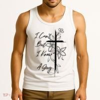 I Cant But I Know A Guy Jesus Cross Funny Christian God Tank Top thumb 3