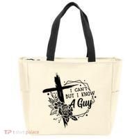 I Cant But I Know A Guy Jesus Cross Funny Christian Tote Bag thumb 0