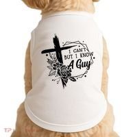 I Cant But I Know A Guy Jesus Cross Funny Christian Doggie Tank thumb 0