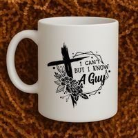 I Cant But I Know A Guy Jesus Cross Funny Christian Coffee Mug thumb 2