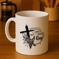 I Cant But I Know A Guy Jesus Cross Funny Christian Coffee Mug thumb 4