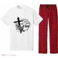 I Cant But I Know A Guy Jesus Cross Funny Christian Pajama Set thumb 0
