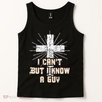 I Can’T But I Know A Guy Christian Jesus God Faith Tank Top thumb 2