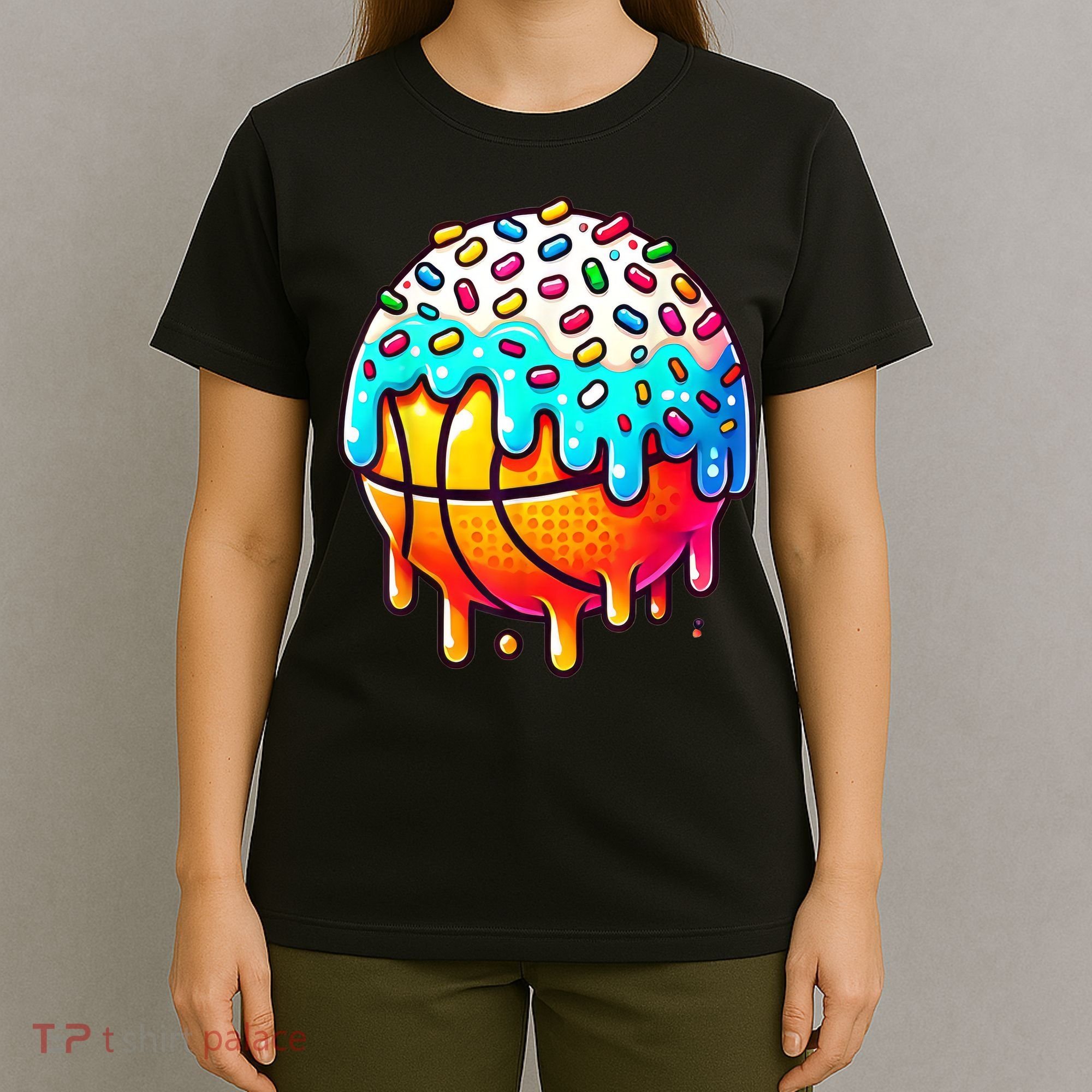 Ice Cream Basketball Drip Boy Girl Basketball Stuff  T-Shirt