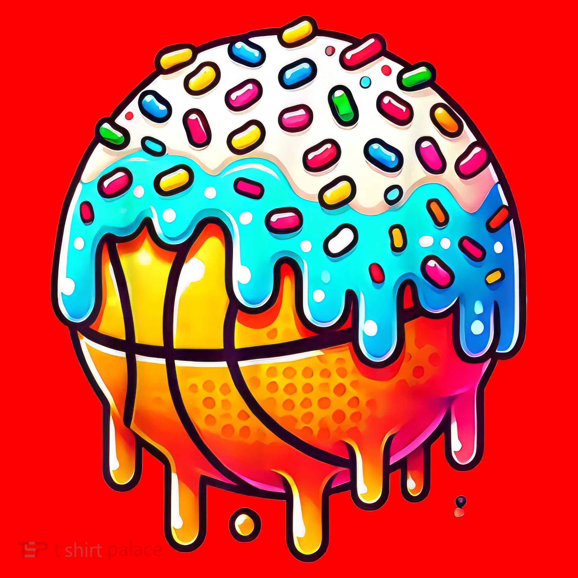 Ice Cream Basketball Drip Boy Girl Basketball Stuff  Santa Hat