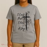 I Cant But I Know A Guy Jesus Cross Funny Christian T-Shirt thumb 4